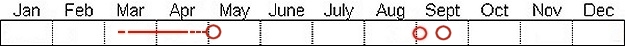 Seasonal status from Fraser Valley Birding records